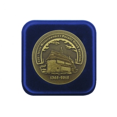 medal mosiężny 60 mm w etui